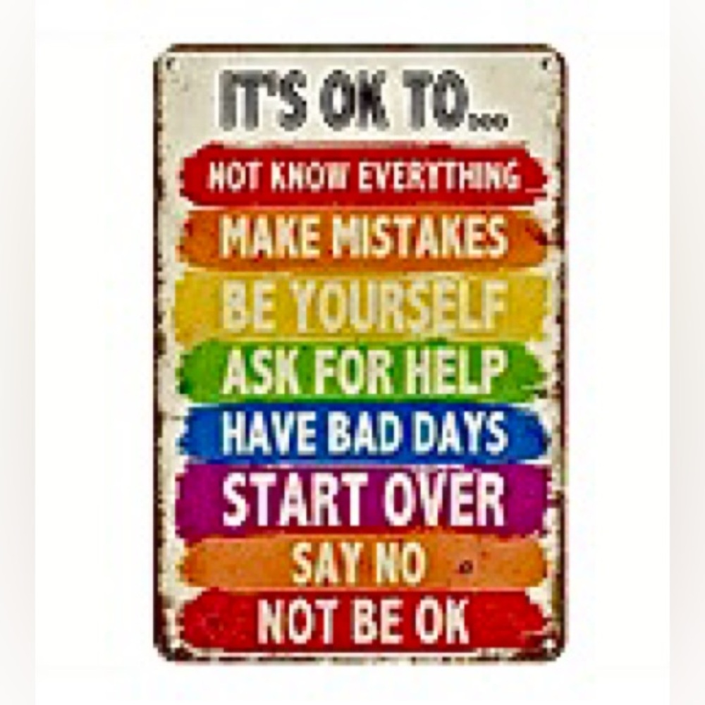 🆕Inspirational Multicolor Wall Sign. 8 x 12 inches. NWT.